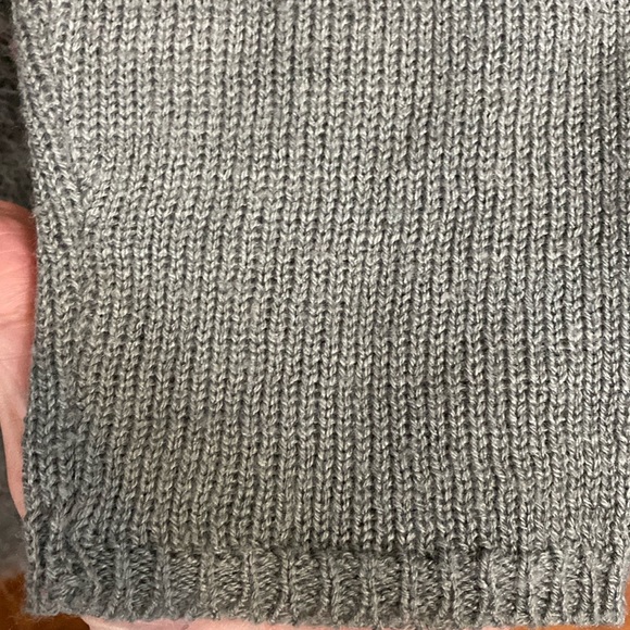 Questions by Say What? Gray fluffy sweater w/rhinestones &beads- medium - Picture 9 of 11